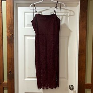 NWT Medium Express Wine/Red Lace Dress